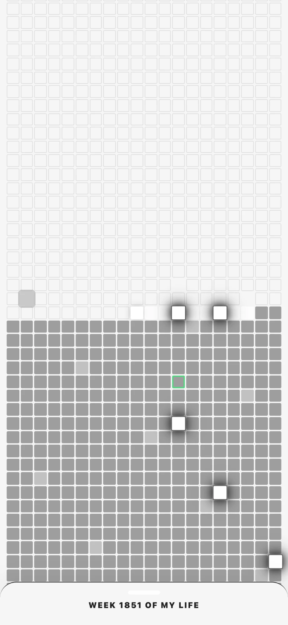 The life grid on a phone